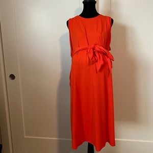 GAP Maternity sleeveless tank dress, orange